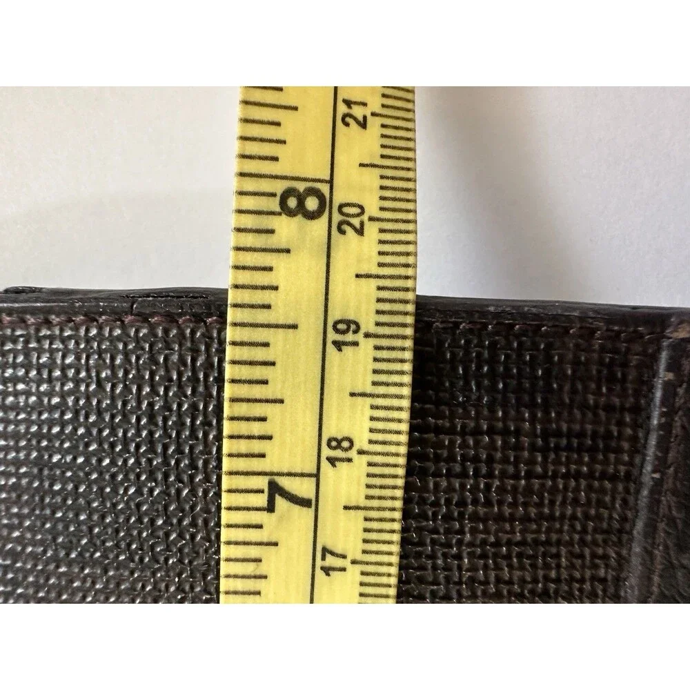 Dunhill London Men's Long Wallet Brown Canvas Leather Check Pattern